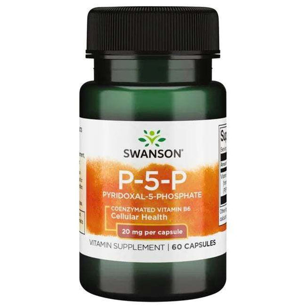 Swanson P-5-P (Pyridoxal-5-Phosphate) Coenzymated Vitamin B6, 20mg - 60 caps