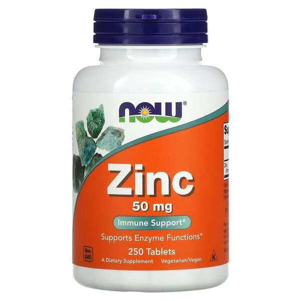 NOW Foods Zinc, 50mg - 250 tablets