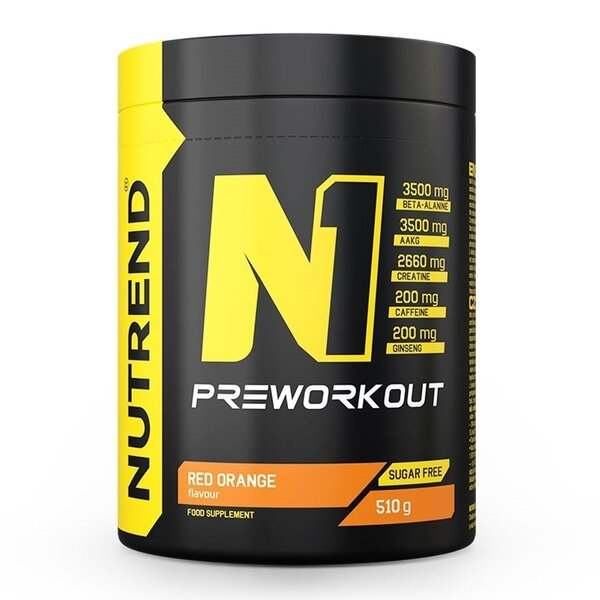 Nutrend N1 Pre-Workout, Red Orange - 510 grams