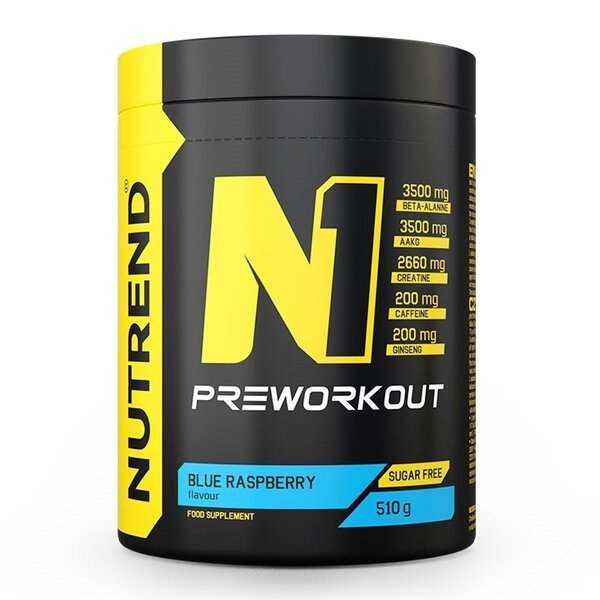 Nutrend N1 Pre-Workout, Blue Raspberry - 510 grams