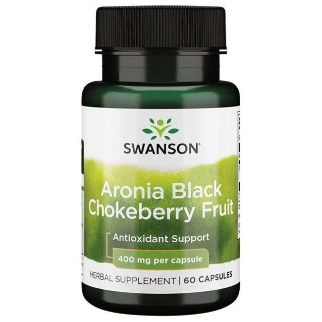 Swanson Aronia Black Chokeberry Fruit, 400mg - 60 caps