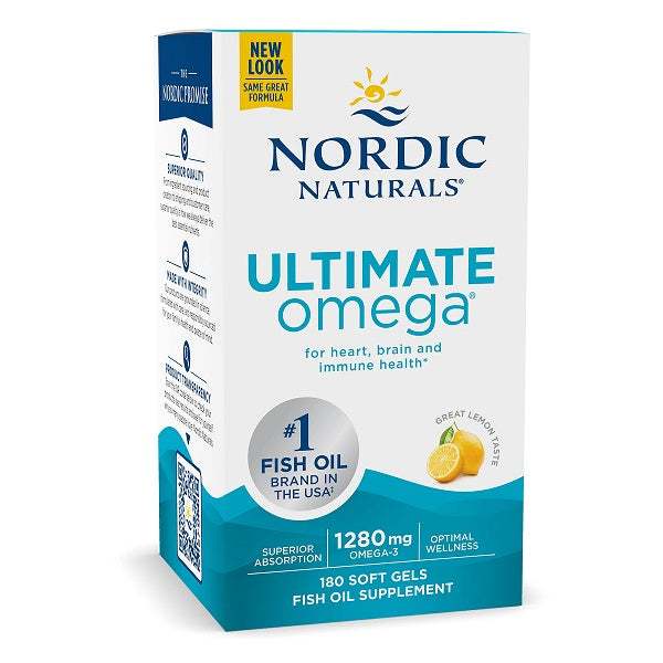 Nordic Naturals Ultimate Omega, 1280mg Lemon (EAN 768990037900) - 180 softgels