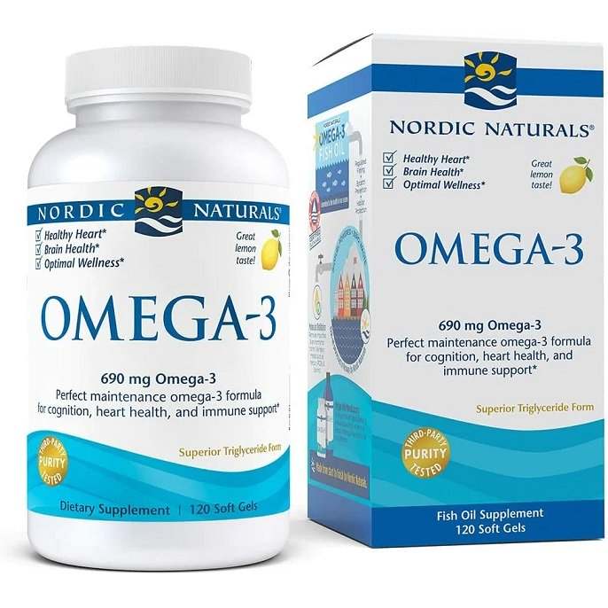 Nordic Naturals Omega-3, 690mg Lemon (EAN 768990027604) - 120 softgels