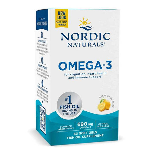 Nordic Naturals Omega-3, 690mg Lemon - 60 softgels