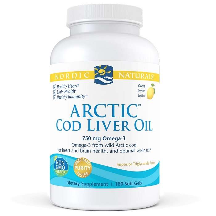 Nordic Naturals Arctic Cod Liver Oil, 750mg Lemon (EAN 768990578854) - 180 softgels