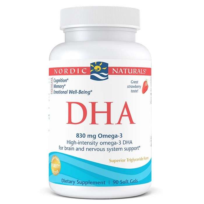 Nordic Naturals DHA, 830mg Strawberry - 90 softgels