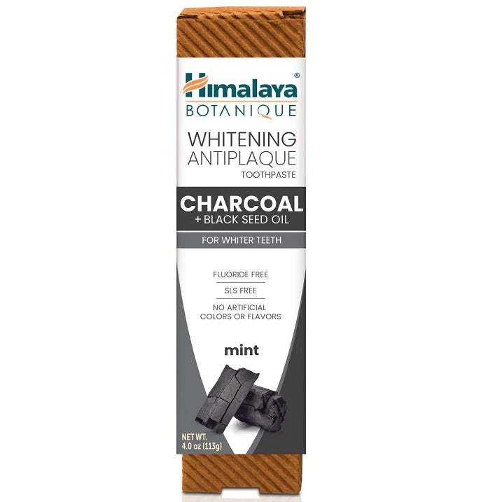 Himalaya Whitening Antiplaque Toothpaste Charcoal + Black Seed Oil, Mint - 113 grams