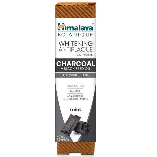 Himalaya Whitening Antiplaque Toothpaste Charcoal + Black Seed Oil, Mint - 113 grams