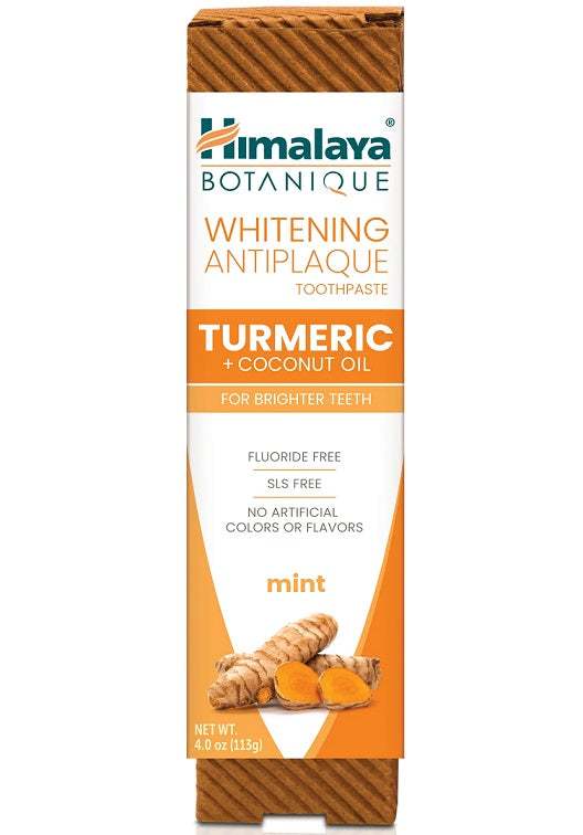 Himalaya Whitening Antiplaque Toothpaste Turmeric + Coconut Oil, Mint - 113 grams