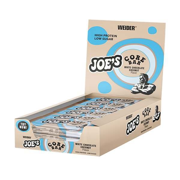 Weider Joe's Core Bar, White Chocolate Coconut - 12 x 45g