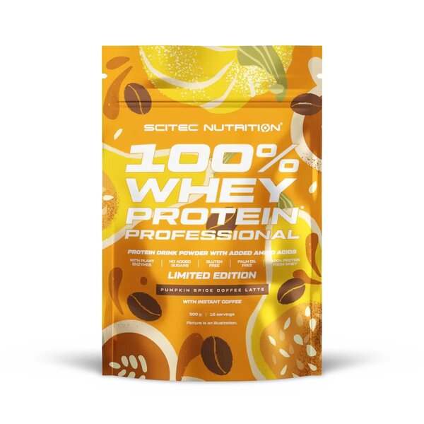 SciTec 100% Whey Protein Professional, Pumpkin Spice Coffee Latte - 500 grams