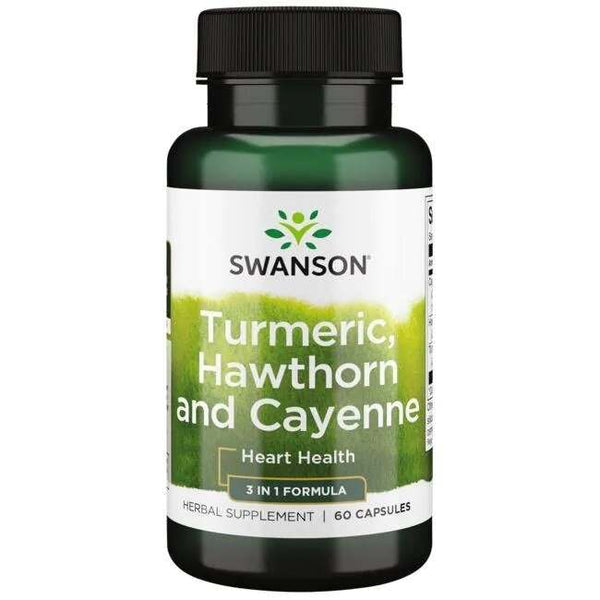 Swanson Turmeric, Hawthorn and Cayenne - 60 caps