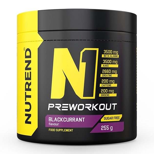 Nutrend N1 Pre-Workout, Blackcurrant - 255 grams