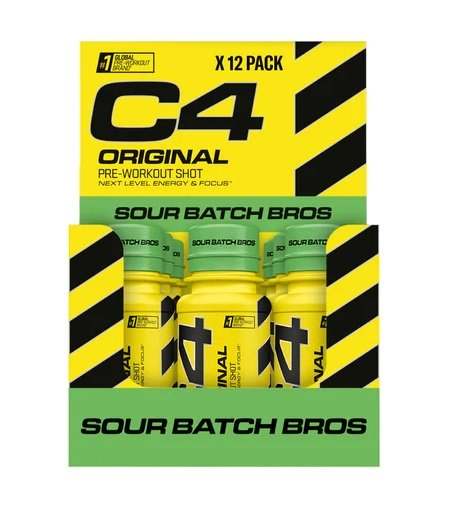 Cellucor C4 Original Pre-Workout Shot, Sour Batch Bros - 12 x 60 ml.