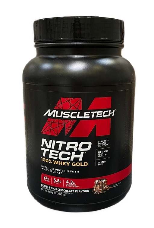 MuscleTech Nitro-Tech 100% Whey Gold, Double Rich Chocolate (EAN 631656260083) - 908 grams