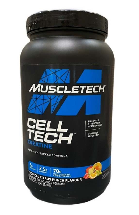 MuscleTech Cell-Tech Creatine, Tropical Citrus Punch (New Formula) - 1130 grams