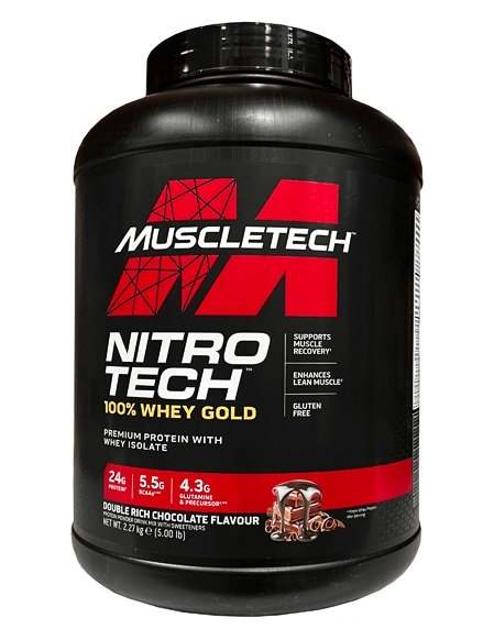 MuscleTech Nitro-Tech 100% Whey Gold, Double Rich Chocolate (EAN 631656256369) - 2270 grams