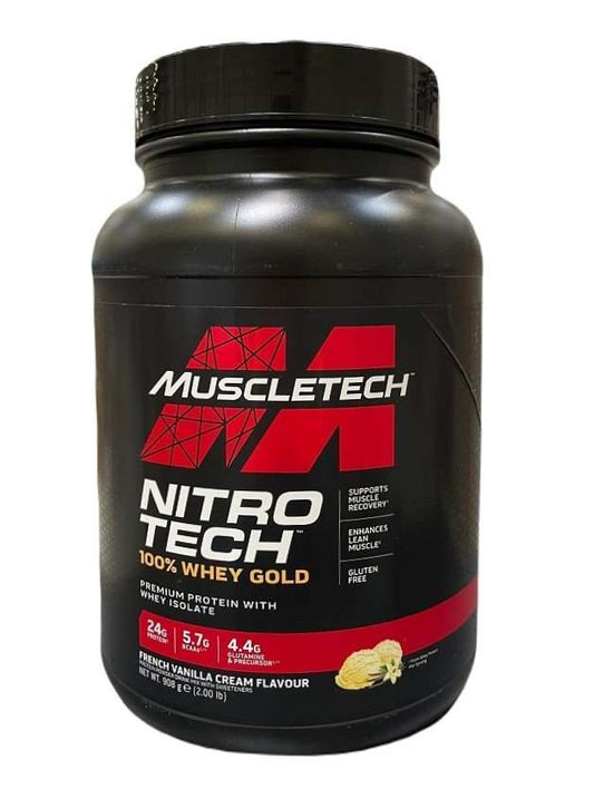 MuscleTech Nitro-Tech 100% Whey Gold, French Vanilla Cream (EAN 631656260090) - 908 grams