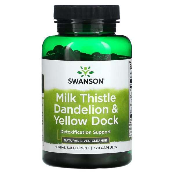 Swanson Milk Thistle Dandelion & Yellow Dock - 120 caps