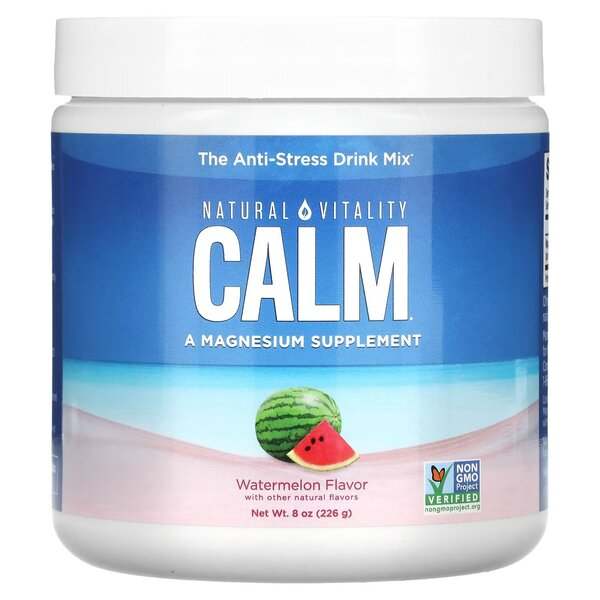 Natural Vitality Calm Magnesium Powder, Watermelon - 226 grams