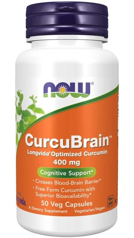 NOW Foods CurcuBrain, 400mg - 50 vcaps