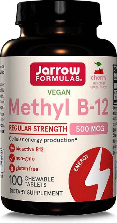 Jarrow Formulas Methyl B-12, 500mcg (Cherry) - 100 vegan chewable tabs