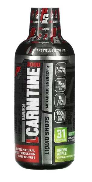 Pro Supps L-Carnitine 3000, Green Apple - 473 ml.