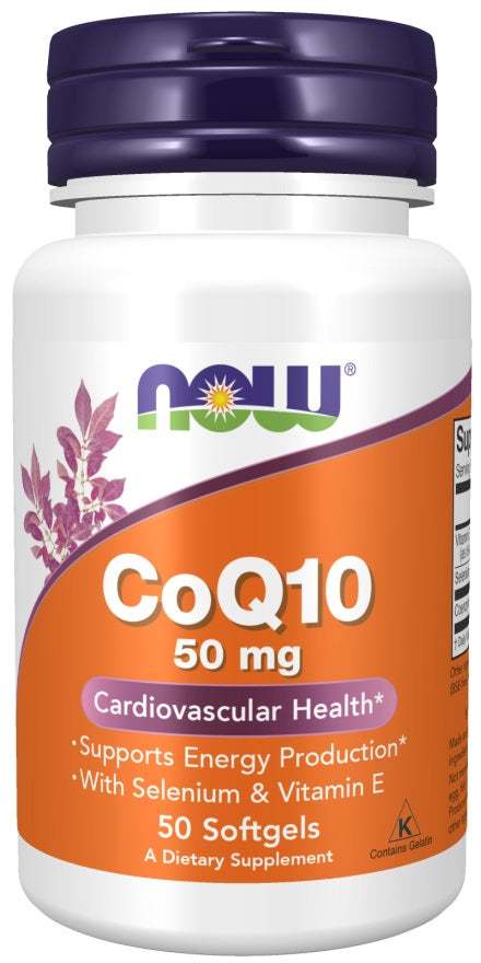 NOW Foods CoQ10 with Selenium & Vitamin E, 50mg - 50 softgels