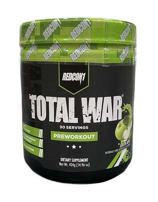 Redcon1 Total War - Preworkout, Green Apple - 424 grams