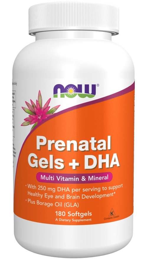 NOW Foods Prenatal Gels + DHA - 180 softgels