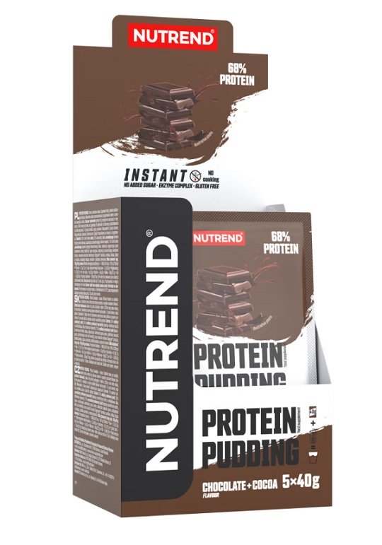 Nutrend Protein Pudding, Chocolate + Cocoa - 5 x 40g