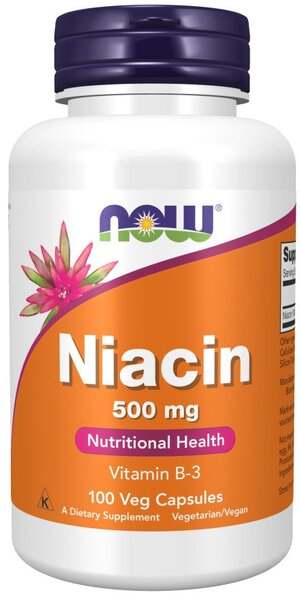 NOW Foods Niacin, 500mg - 100 vcaps