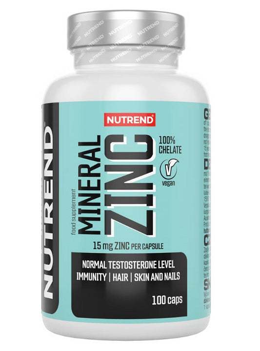 Nutrend Mineral Zinc 100% Chelate, 15mg - 100 vcaps