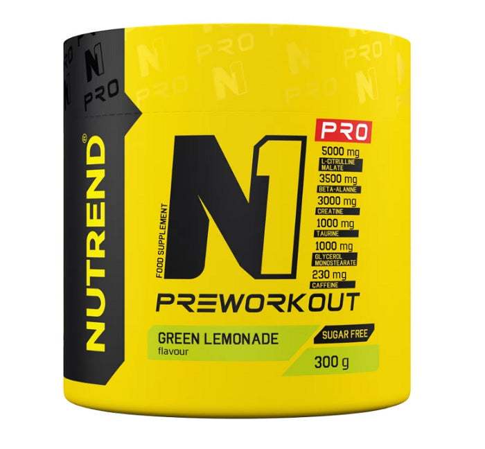 Nutrend N1 Pro Pre-Workout, Green Lemonade - 300 grams