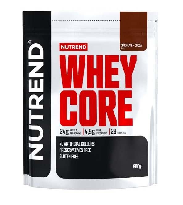 Nutrend Whey Core, Chocolate + Cocoa - 900 grams