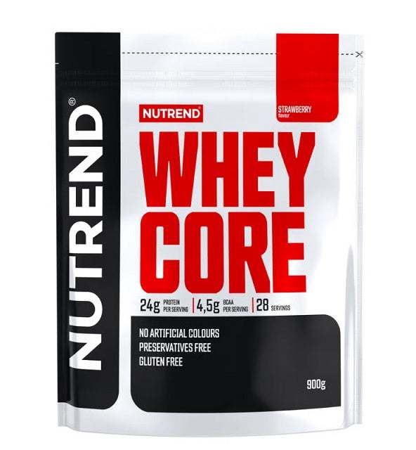 Nutrend Whey Core, Strawberry - 900 grams