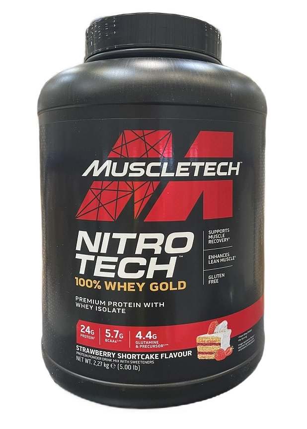 MuscleTech Nitro-Tech 100% Whey Gold, Strawberry Shortcake - 2270 grams