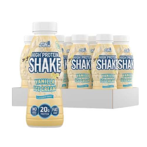 Applied Nutrition High Protein Shake, Vanilla Ice Cream - 8 x 330 ml.