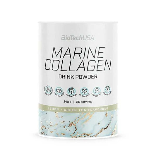 BioTechUSA Marine Collagen, Lemon-Green Tea - 240 grams