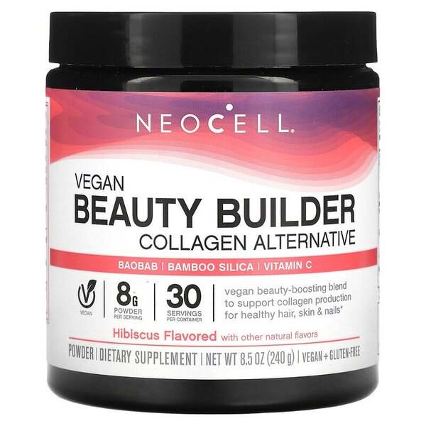 NeoCell Vegan Beauty Builder Collagen Alternative, Hibiscus - 240 grams