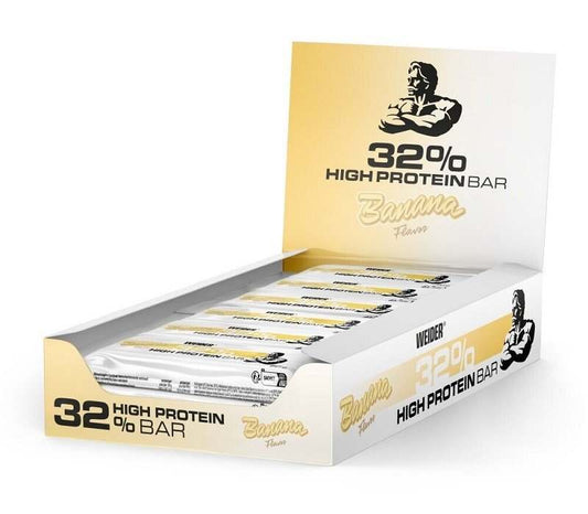 Weider 32% High Protein Bar, Banana - 12 x 60g