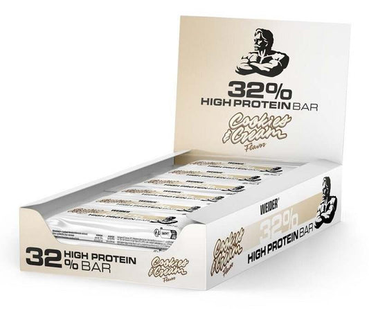 Weider 32% High Protein Bar, Cookies & Cream - 12 x 60g