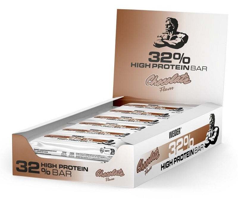 Weider 32% High Protein Bar, Chocolate - 12 x 60g