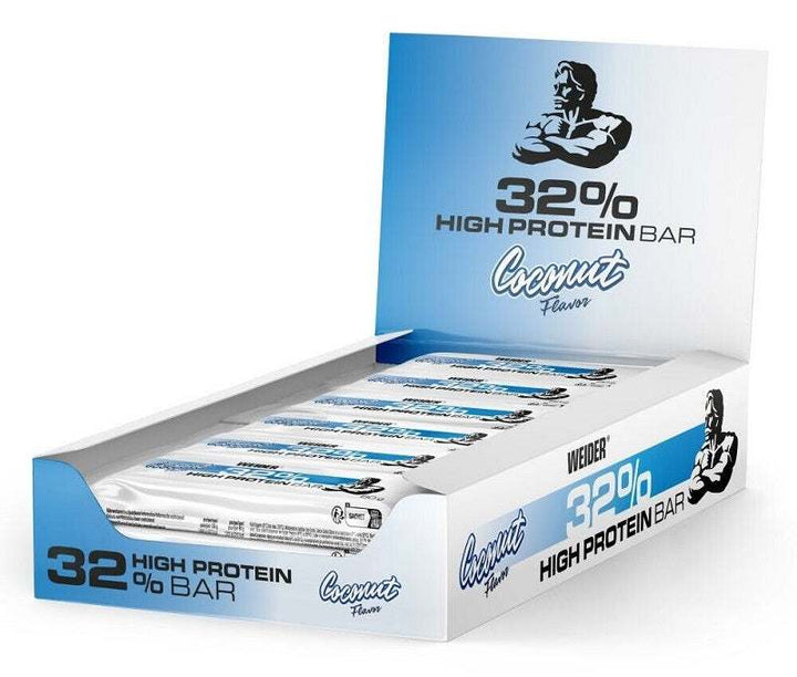 Weider 32% High Protein Bar, Coconut - 12 x 60g