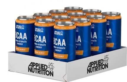 Applied Nutrition BCAA Amino-Hydrate + Energy Cans, Orange Burst - 12 x 330 ml.