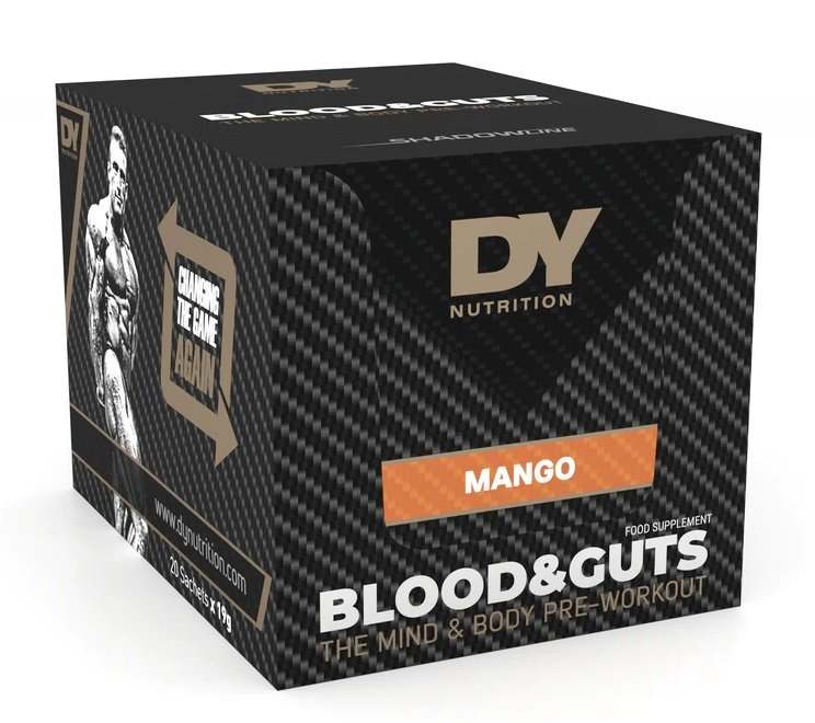 Dorian Yates Blood and Guts Sachets, Mango - 20 x 19g