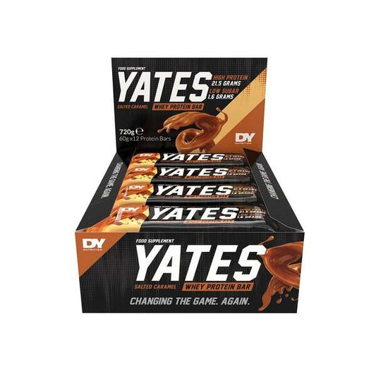 Dorian Yates Yates Protein Bar, Salted Caramel - 12 x 60g