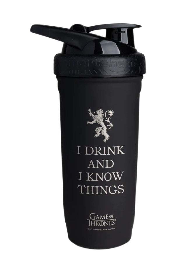 SmartShake Reforce Stainless Steel - Game Of Thrones, I Drink and I Know Things - 900 ml.