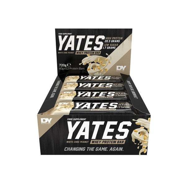 Dorian Yates Yates Protein Bar, White Chocolate Peanut - 12 x 60g