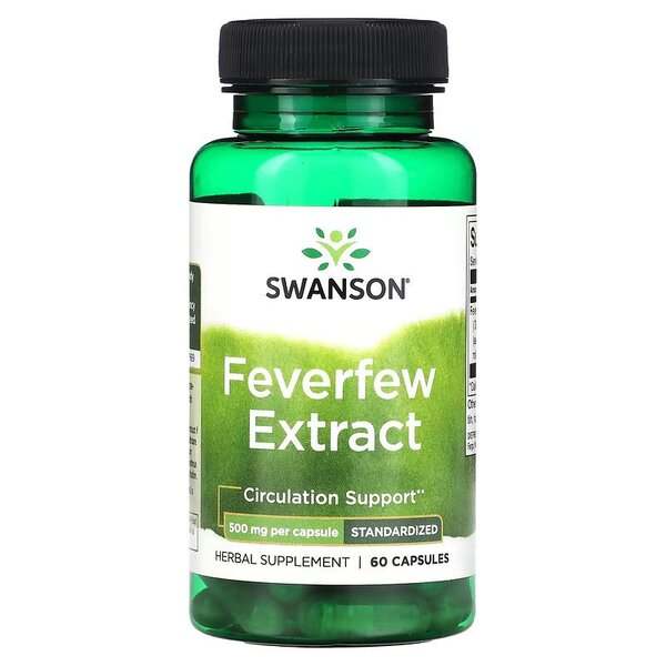 Swanson Feverfew Extract, 500mg - 60 caps